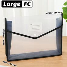A4/B5/FC Back-To-School Must-Have | Transparent Snap-Button Expanding File Bag,Multi-Color Durable PP Accordion Pocket,Lightweight Waterproof Organizer For Students&Office,Cute Stationery Storage For Campus,Daily Commute, Study Group,Travel - Landscape - View 33