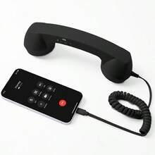 Vintage Landline Phone Handset Call Microphone, 3.5mm / Type‑C Direct Plug‑In Handset Microphone With Volume Control Anti‑Tangle Cable For Smartphones - View 13