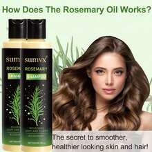 Set 2pcs Sampo dan Kondisioner Herbal Rosemary, Diperkaya dengan Rosemary, Tea Tree, dan Ekstrak Herbal, Mengaktifkan Folikel Rambut, Menebalkan Helai Rambut, Membersihkan dengan Lembut, Melembapkan, dan Mengontrol Minyak, Ringan dan Tidak Berminyak, Cocok untuk Semua Jenis Rambut - 2 buah - View 3