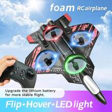 Avión de Espuma con Control Remoto L101 2.4G, Material EPP con Luces LED, Vuelo Acrobático, Juguete Eléctrico para Niños, Regalo de Cumpleaños para Niños, Modelo de Avión de Combate con Control Remoto - Batería roja 1 - Ver 3