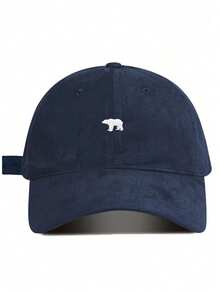 1pc Unisex Vintage Bear Pattern Baseball Cap, Suitable For All Seasons And Summer, Fashionable Daily Wear - Black - View 3