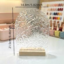 1件透明冰塊紋理壓克力假指甲樣品展示架，美甲色卡，沙龍美甲攝影道具背景板，大容量美甲片收納架 - 彩色 - 查看 9