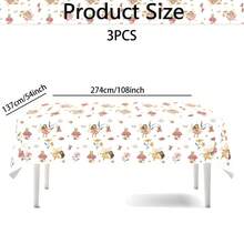 1/3Pcs Fairy Mushroom Disposable Tablecloth, Floral Butterfly Elf Rectangular Plastic Table Cover, Enchanted Garden Themed Table Cloth For Fairy Party, Afternoon Botanical Tea Party, Whimsical Garden Celebration Decor Supplies - Fairy Floral Tablecloth - View 9
