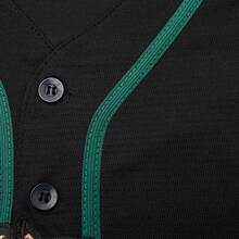 Unisex Mexico Baseball Jersey Our Lady Of Guadalupe 3D Print Stitching Button Front Short Sleeve Baseball Shirt - Black - View 8