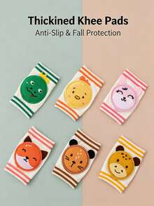 2pcs Baby Cartoon Knee Pads, Anti-Slip Knee Pads For Baby Crawling And Walking, Cartoon 3D Animal Cushioning Anti-Fall Knee Pads, Breathable Mesh High Elasticity Non-Constricting, Multiple Styles Available, Essential For Baby Crawling And Walking! - Baby Cartoon Knee Pads - View 4