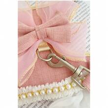 Pet Leash Anti-Escape Outdoor Set, Dedicated Cat Leash Kitten Vest-Style Adjustable Pink Bow Chest Harness, Suitable For Small And Medium Cats And Dogs - Pink - View 4