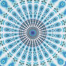 Bless International Hippie Bohemian Peacock Mandala Tapestry – Sky Blue Peacock Design - Multicolor - View 2
