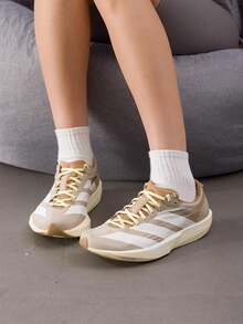 Adidas Women's Running Shoes ADIZERO ADIOS 9 2026 Summer New Racing Training Running Shoes LB8522 - Khaki Brown/Bright White/Deep Earth Brown - View 5