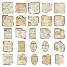100pcs Vintage Nostalgic Paper Map Letter Pattern Stickers, Waterproof Removable Decals, Suitable For Scrapbooking, Planner, Notebook, Water Bottle, Luggage DIY Decoration - 100 Vintage Diary Stickers - View 2