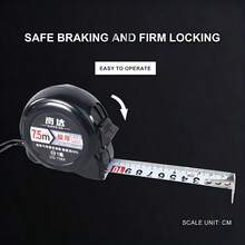 New Steel Tape Measure, All-Black Anti-Drop Wear-Resistant Shell, Durable Steel Tape Measure - 118.11 Inches/196.85 Inches/295.28 Inches/393.7 Inches, Easy-To-Read Display, With Thickened ABS Shell, Retractable, Suitable For Woodworking, DIY, Professional Measurement, Home Use Durable Tool, Sturdy Construction, Multi-Functional Repair Tool And Construction Accuracy - Multicolor - View 6