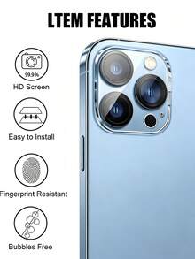 Navigator 5pcs, Compatible With Apple, One-Piece Silk Screen Lens Protector Film, Compatible With IPhone Ultra/18 Promax/18 Pro/18/17 Pro Max/17E/17 Pro/17Air/17/16 Pro Max/16 Pro/16 Plus/16/15 Pro Max/15 Pro/15 Plus/15/14/13/12/11, Acrylic Material, High Definition Transparent, One-Piece Full Coverage Protection, 9H High Hardness, Anti-Scratch, Anti-Fingerprint, Anti-Glare, Water-Resistant, Easy Installation Phone Accessory. - Clear - View 9