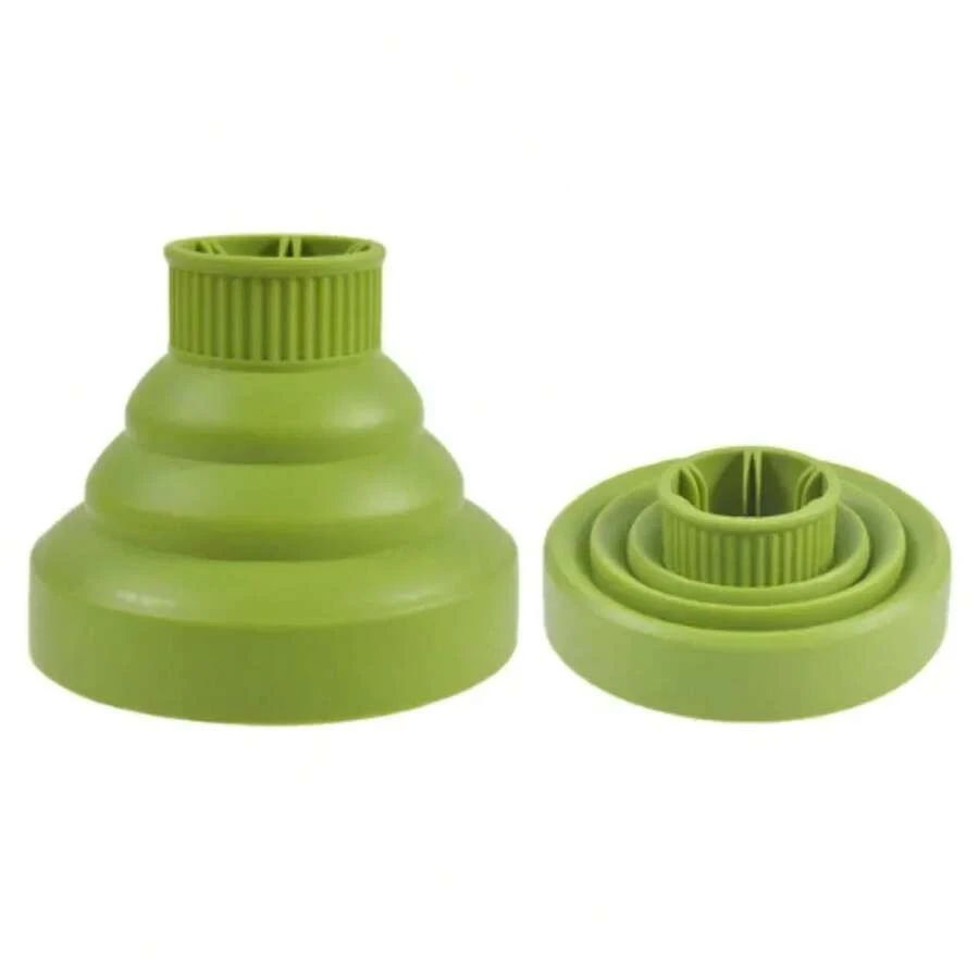 Herramienta de peinado de silicona, difusor universal para rizos, cubierta para secador de pelo, secador de rizos. - Verde - Ver 1