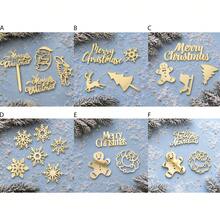 1 set/2 set Perlengkapan Hiasan Kue Akrilik Cermin Emas Selamat Natal, Kepingan Salju, Manusia Kue Jahe, Kereta Luncur, Tusuk Kue Huruf Pohon Pinus Mini, Dekorasi Meja Hidangan Penutup Pesta Natal Liburan Musim Dingin - beraneka warna - View 11