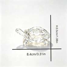 1pc/2pcs Crystal Turtle Ornament, Mini Turtle Statue, Chinese Lucky Charm, Home Office Desk Decor Accessory - Multicolor - View 9
