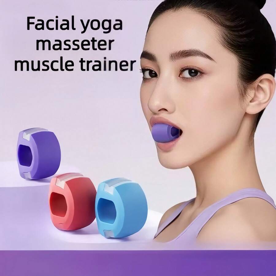 New Fitness Facial Massager For Men, Jawline Bounce Muscle Training Silicone Face Exerciser Ball, Holiday Gift - A - View 1