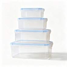 4件組密封蓋便當盒套組,食品儲存容器,防漏剩菜盒,可堆疊,適用冷凍庫/微波爐/洗碗機,廚房必需品,廚房,便當盒,旅行必需品,食品包裝(特大 + 大 + 中 + 小) - 彩色 - 查看 18