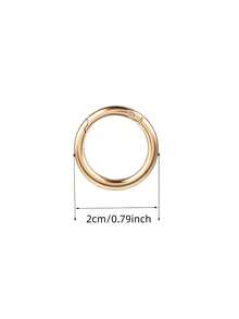 Anillo de resorte de gatillo plano, anillo de metal para llaves, anillo de hebilla redonda, adecuado para llaveros, bolsos, carteras - Reemplazo de gancho de llavero, anillo para llaves, manualidades DIY - Multicolor - Ver 7