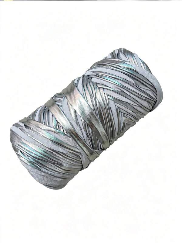 1 Piece/200g/6600cm Handcrafted Glittered Rainbow Yarn, Imitation Leather Yarn Strip For DIY Crochet Bags, Toys, Crafts, Hats, And Valentine's Day Gifts