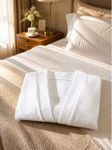 Disposable Bathrobe Unisex Long Portable Hotel Bathrobe Travel Towel Set Suitable For All Seasons Travel And Business Trips 1pc/2pcs/4pcs/6pcs Optional - White - View 4
