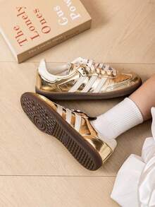 Adidas Women's Sneakers  OG W 2026 Summer New Metallic Retro Casual Sneakers KJ7479 - Gold/Han Jade White/Resin Yellow - View 4