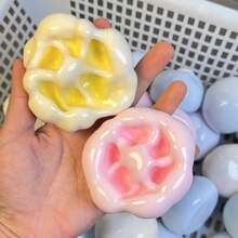 1pc Snow Skin Sticky Rice Stress Ball, Handmade Slow Rebound, Soft Squeezable Durable, Silicone Filled, Relieve Anxiety, Relax Hand Muscles, Strengthen Grip, Reduce Stress, Compact Portable, Squeeze Toy - Multicolor - View 3