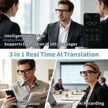 SENBONO Smart Glasses With Camera, 8MP Camera, Supports Photo, Audio Recording, Video Recording, Translation, Bluetooth Calls & Music, Touch Control, AI Recognition, Suitable For Travel And Outdoor - View 6