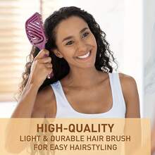 Ventilated Curved Detangling Hair Brush, Fast Drying Hollow Comb With Ergonomic Handle, Heat Resistant Anti-Tangle Brush For Wet Dry Straight Curly Hair, University Essentials, Autumn Hair Tools, Christmas Decorations, Halloween Decorations - Multiple Styles - View 5