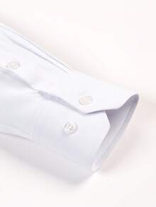 Rand paul Men's Microfiber Cotton Shirt Slim Fit Comfort Style - 白黑色 - 查看 4