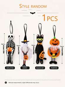 Halloween Ghost Pumpkin Pendant, Suitable For Halloween Decoration Party Scene Arrangement, Halloween Small Figurine Hanging Ornament, Suitable For Packaging Decoration And Table Centerpiece Decoration - Multicolor - View 9
