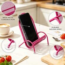 1pc Cute Chair Shaped Phone Holder, Universal Slouchy Desktop Phone Stand, Stable Anti-Slip Bedside Stand, Phone Accessory, Office Desktop Accessory - Standard Model - View 3