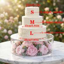 1pc Refillable Cake Stand, Round 3-Tier Cake Display Box, Suitable For Wedding, Birthday, Holiday Party Food Display - Multicolor - View 3