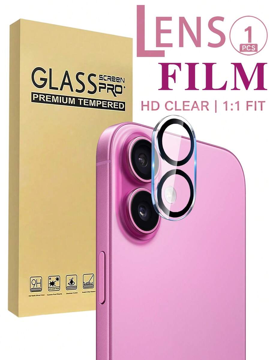 1 buah - Pelindung Lensa Kamera Cakupan Penuh, Kompatibel dengan 18Promax/18Pro/17/16 Pro Max/17 Air/15/14/13/12/11, Aksesori Kaca Lensa Belakang, Tahan Guncangan, - Clear - View 1