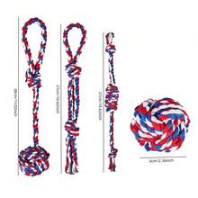Multi-Piece Camouflage Dog Chew Rope Knot Toys, Durable Training Interactive Dog Rope Toys, Suitable For Dogs Of All Sizes To Play And Interact. Multi-Functional Teething Rope, Indoor And Outdoor Training And Teeth Cleaning Dog Toys/Dog Stuff - Multicolor - View 13