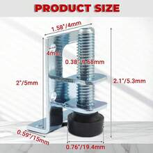 1/2/4pcs Heavy Duty Adjustable Furniture Leveling Feet; Load-Bearing Adjustable Furniture Legs; Suitable For Workbench, Cabinet, Billiard Table, Bench, Machine Cabinet, Refrigerator, Etc. - A - View 3