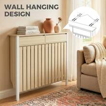 93 X 119cm Rustic-Look Radiator Cover - Oak - 1 - View 6