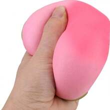 Peach Squeeze Toy, Slow Rebound Stress Relief Squishy, Slow Rebound Fruit Stress Relief Squeeze Toy, Decompression Gift Decor, PU Realistic Food Prank Toy - Multicolor - View 8