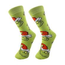 The Grinch 1 Pasang Kaos Kaki Natal; Perlengkapan Kostum Kreatif Kartun, Perlengkapan Foto, Hadiah Natal; Hadiah Pesta - MultiWarna - View 13