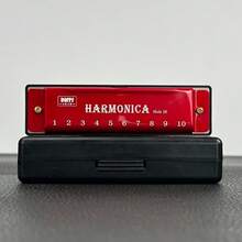 10-Hole Chromatic Harmonica In C Key | Durable Plastic Polished Finish - Includes Protective Case, Multiple Colors Available, Fine Craftsmanship, Rich Tone, Suitable For Beginners, Adults And Professionals, Ideal For Music Education, Perfect Gift For Beginners - Multicolor - View 8