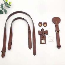 Handmade DIY Straw Handbag PU Leather Accessories Self-Made Vintage Pattern Bucket Bag Materials Shoulder Crossbody Bag Strap - New Model - View 19
