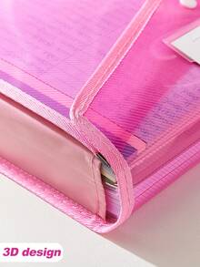 A4/B5/FC Back-To-School Must-Have | Transparent Snap-Button Expanding File Bag,Multi-Color Durable PP Accordion Pocket,Lightweight Waterproof Organizer For Students&Office,Cute Stationery Storage For Campus,Daily Commute, Study Group,Travel - Landscape - View 6