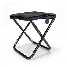 1pc Portable Crossbody Folding Stool, Lightweight Foldable Camping Chair, Mini Stool For Travel, Fishing, Train, Picnic, Queueing And Waiting - Black - View 13