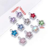 5/10pcs Five Pointed Star Rhinestone Charms Faceted Crystal Star Pendant Charms For DIY Bracelet Necklace Earring Jewelry Making Findings - Multicolor - View 8