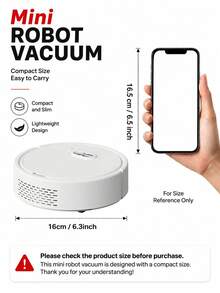 MINI吸塵器與掃地機器人，具備掃地與吸塵功能，迷你自動USB充電智能掃地機器人，適用於木地板、硬地板，適合寵物毛髮與居家日常除塵清潔 - A - 查看 13