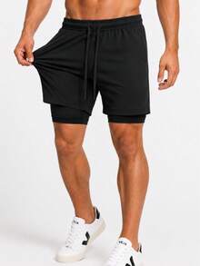 Kit Of 3 Men's Compression Fitness Shorts, Dry Fit, For Gym, Training, Running, CrossFit, Soccer - MultiWarna - View 6