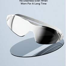 Unisex Anti-Fog Wide View Swimming Goggles For Adults, Silver - Multicolor - View 4
