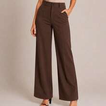 Calça pantalona social alfaiataria - Preto - Visão 4