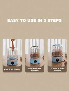 GENAI Mesin Cuci Mini Isi Ulang Ringkas, Cocok untuk Pakaian Dalam dan Pakaian Bayi, Baterai Terintegrasi, Siklus Ganda, Perangkat Pencuci Pakaian Portabel, Ideal untuk Perjalanan, Berkemah, dan Rekreasi - MultiWarna - View 9
