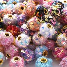 20pcs Leopard Plush Fabric Covered Large Hole Beads, Spacer Beads For DIY Phone Straps, Pen Beads, Autumn/Winter - Multicolor - View 10