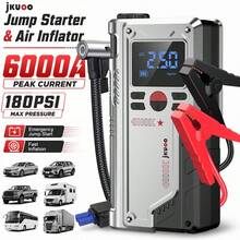 Car Battery Jump Starter With Air Compressor, 180 PSI 12V Portable Jump Starter Device With Jumper Cables, LED Light And LCD Display - Portable Multi-functional Pump [main Unit + Accessories] - View 10