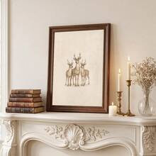 1/6pcs Set Framed/Unframed Pink Bow Wreath Tree Bells Ornament Nutcracker Snowflake Christmas Canvas Poster Cozy Winter Xmas Holiday Nursery Wall Art Print Minimalist Girl Room Festival Decor Painting For Dorm,Kids Room,Bedroom,Modern Home Decoration - B - View 5